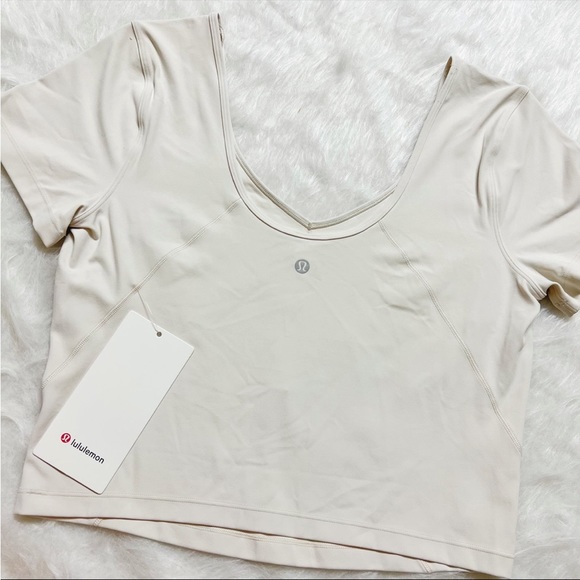 Lululemon Women's Align Tee in White Opal (Off White) - Size 8 - Picture 4 of 5